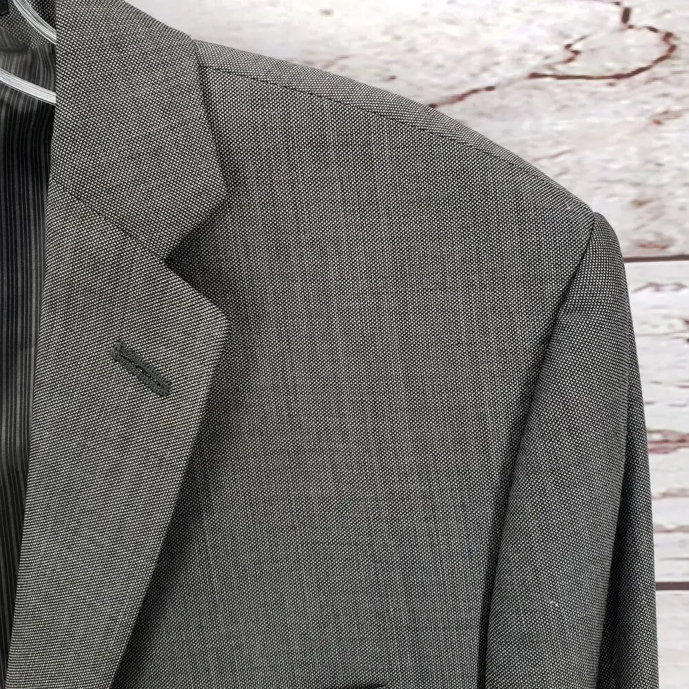 Calvin Klein Men's Gray Wool Slim Fit Sportscoat Blazer Jacket Size 42L